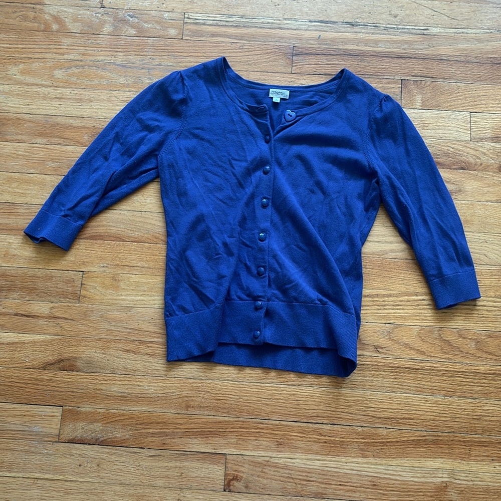 Halogen Heart Button Sweater - image 1